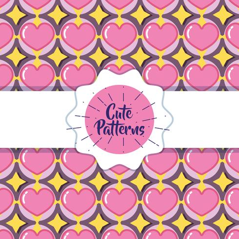 cute patern abstract geometric background design vector