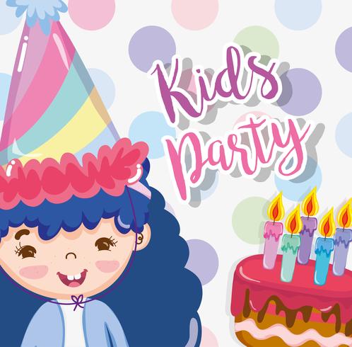 Dibujos animados para fiestas infantiles vector