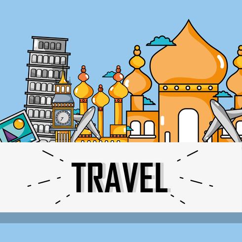 travel vacation countries to visit vector