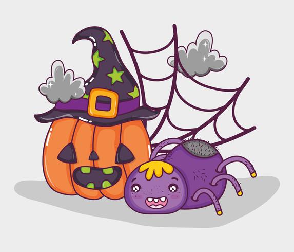 Dibujos animados de halloween feliz vector