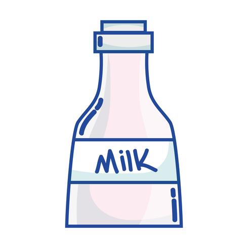 fresh milk bottle product nutrition vector