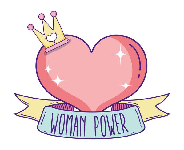 Girl power lindos dibujos animados vector