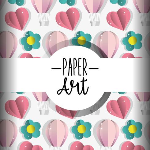 Paper art background vector