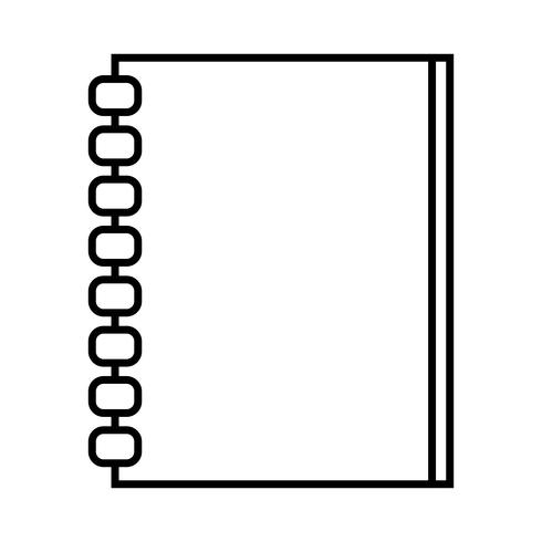 line notebook papers object design to write vector