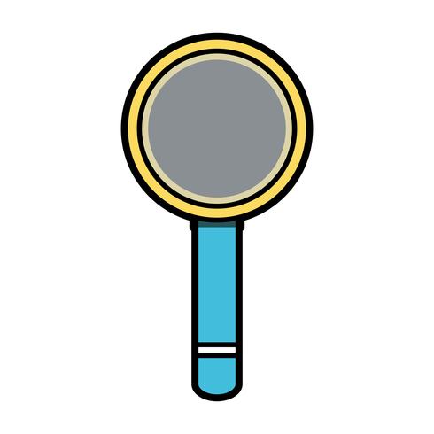 magnifying glass tool object design vector