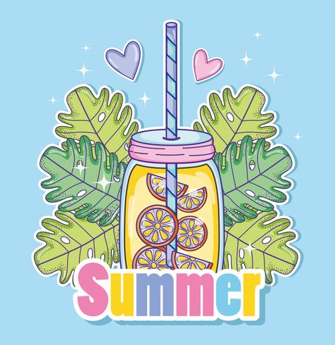 Hello summer cartoons vector