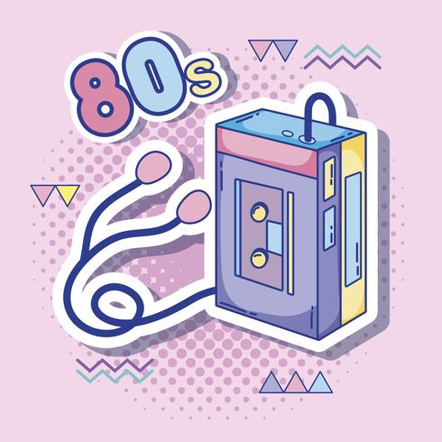 Me encantan los dibujos animados de los 80 vector