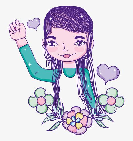 Girl power cartoons vector