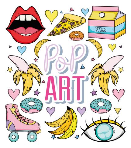 Dibujos animados de arte pop vector