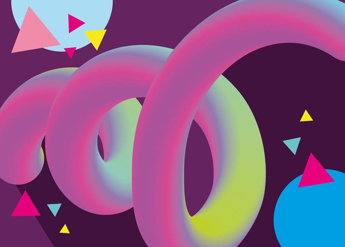 Futuristic liquid worm poster vector