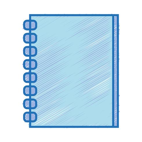 Cuaderno de papel objeto de diseño para escribir. vector