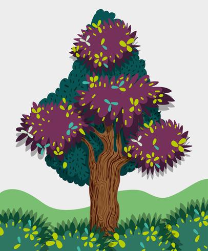 Tree in the forest vector