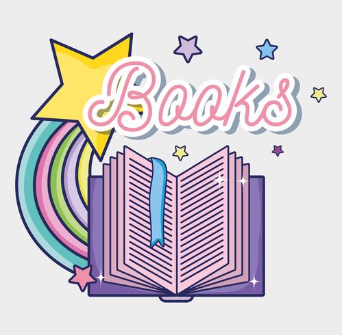 Fantasy and magic books vector