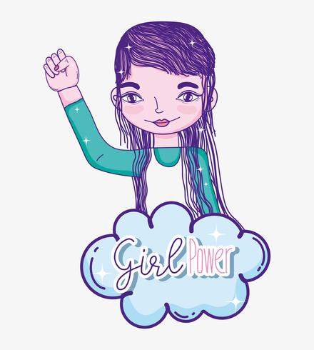 Girl power cartoons vector