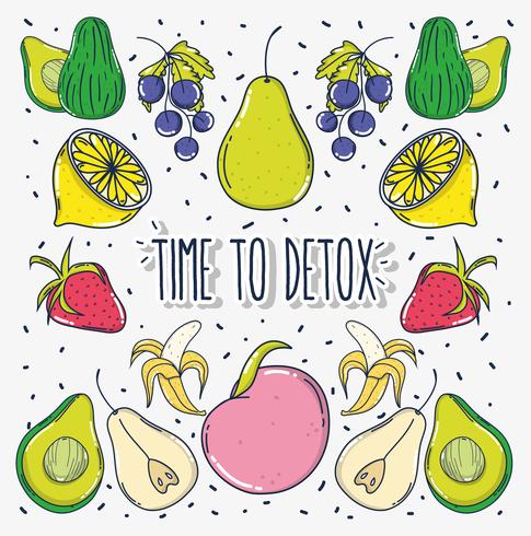 Time to detox vector