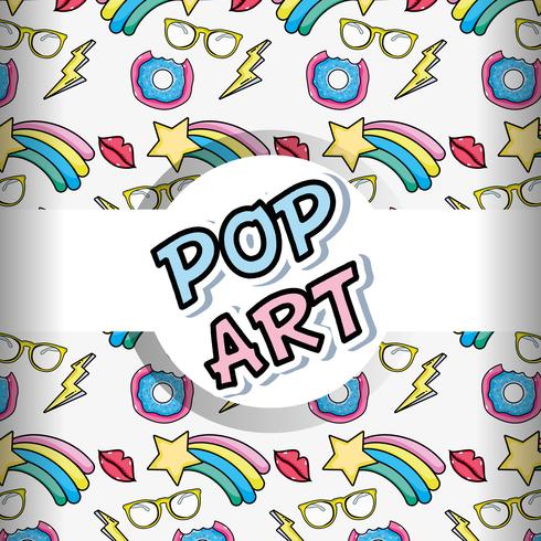 Pop art background cartoons vector