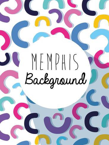 Memphis colorful background design vector