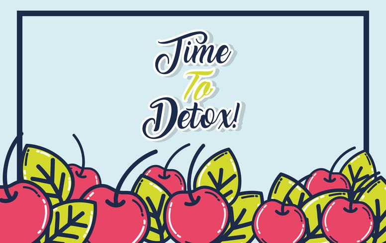 Time to detox vector