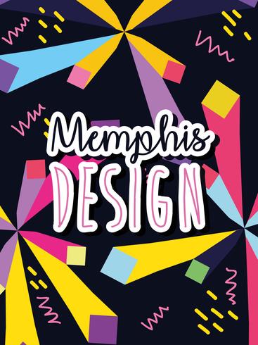 Diseño de fondo colorido de Memphis vector