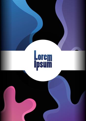 Futuristic liquid worm poster vector