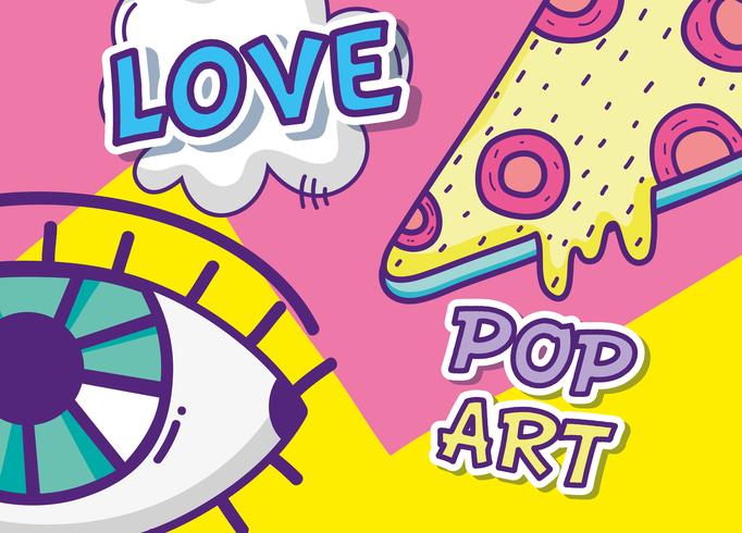 Dibujos animados divertidos del arte pop vector