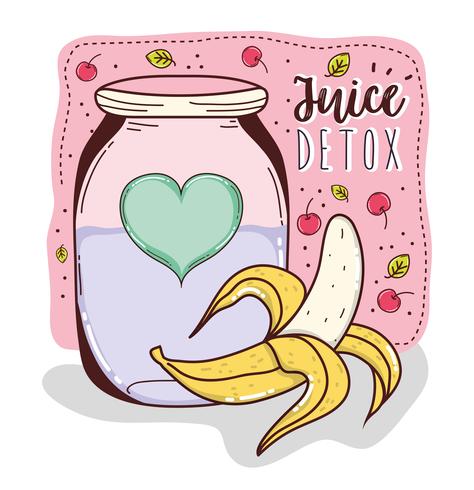 Detox juice cartoon vector