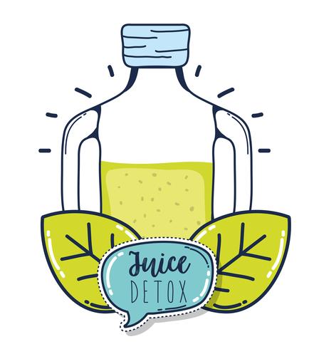 Fruit juice detox vector
