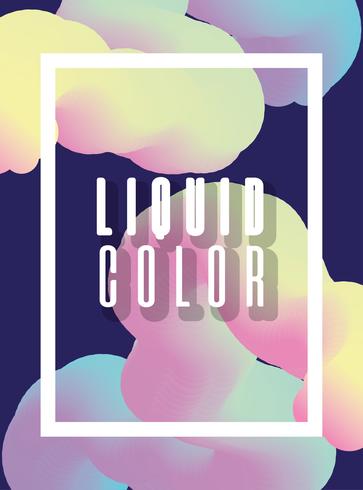 Futuristic liquid worm poster vector