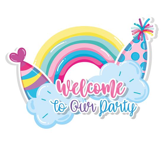 Welcome to our party vector