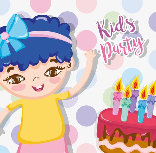 Kids party cartoons vector