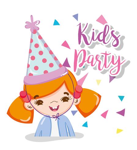 Kids party cartoons vector