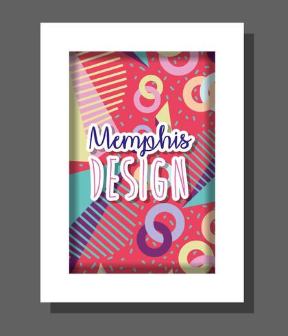 Plantilla y fondo de Memphis vector