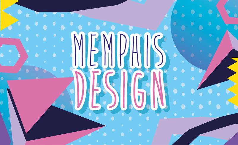 Diseño de fondo colorido de Memphis vector