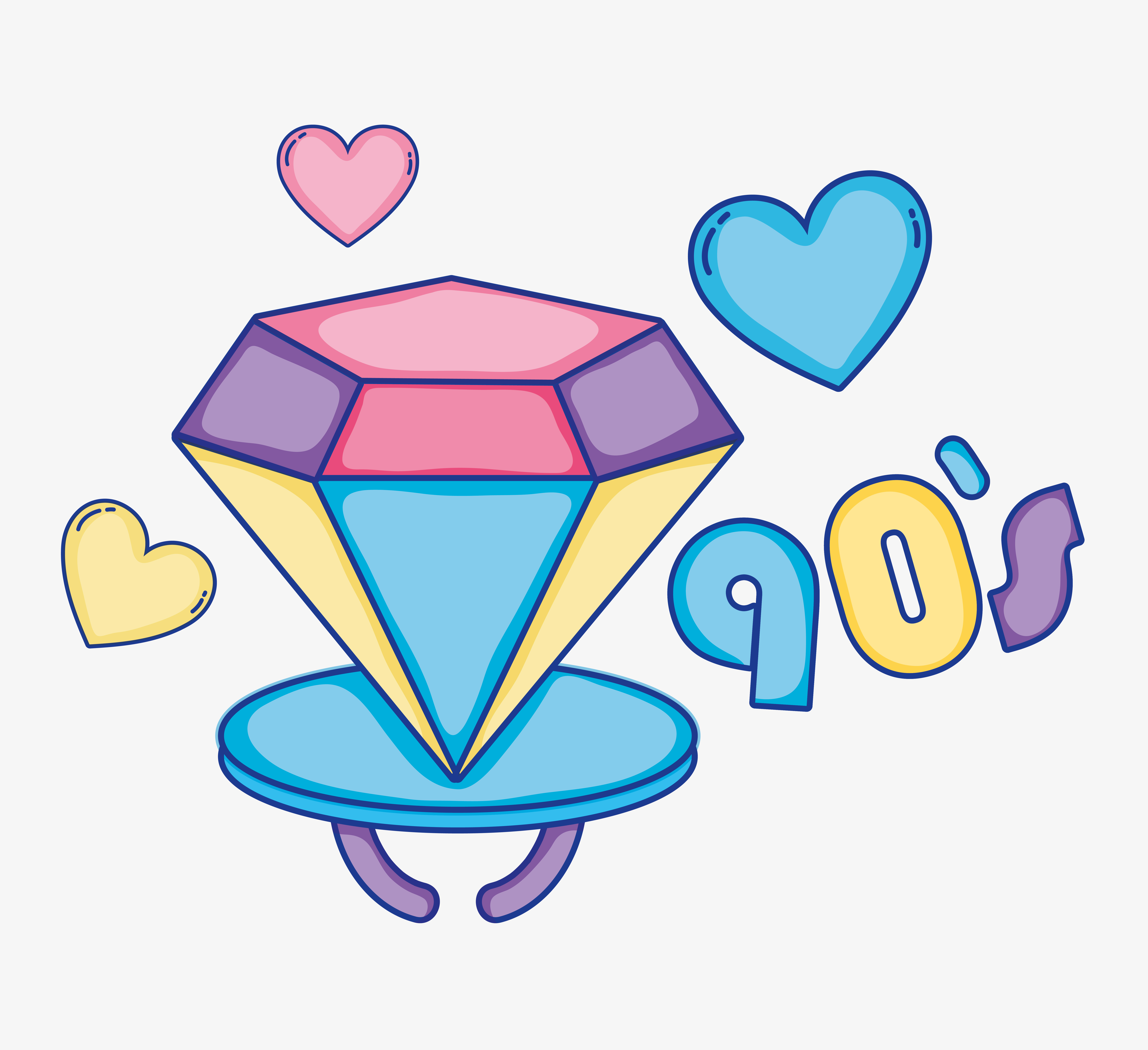 Download I love 90s cartoons 636924 Vector Art at Vecteezy