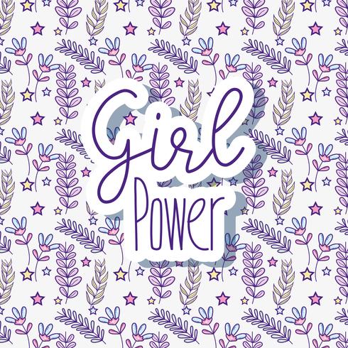 Woman power pattern background vector