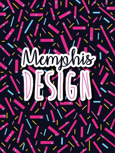 Diseño de fondo colorido de Memphis vector