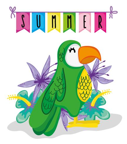 Hello summer cartoons vector