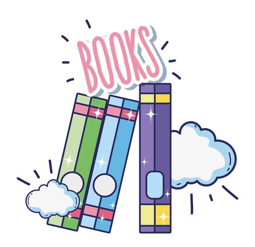 Fantasy and magic books vector