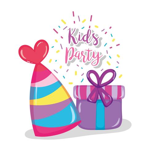 Kids party cartoon vector