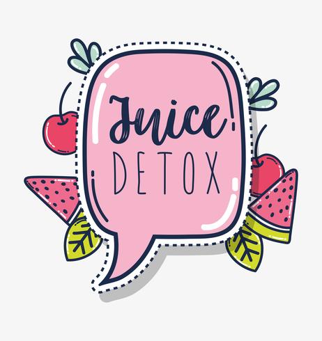 Desintoxicación jugo de frutas vector