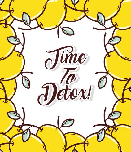 Time to detox frame vector