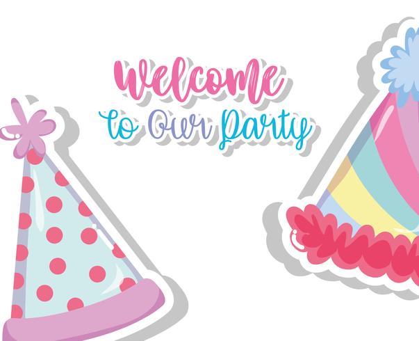 Welcome to our party vector