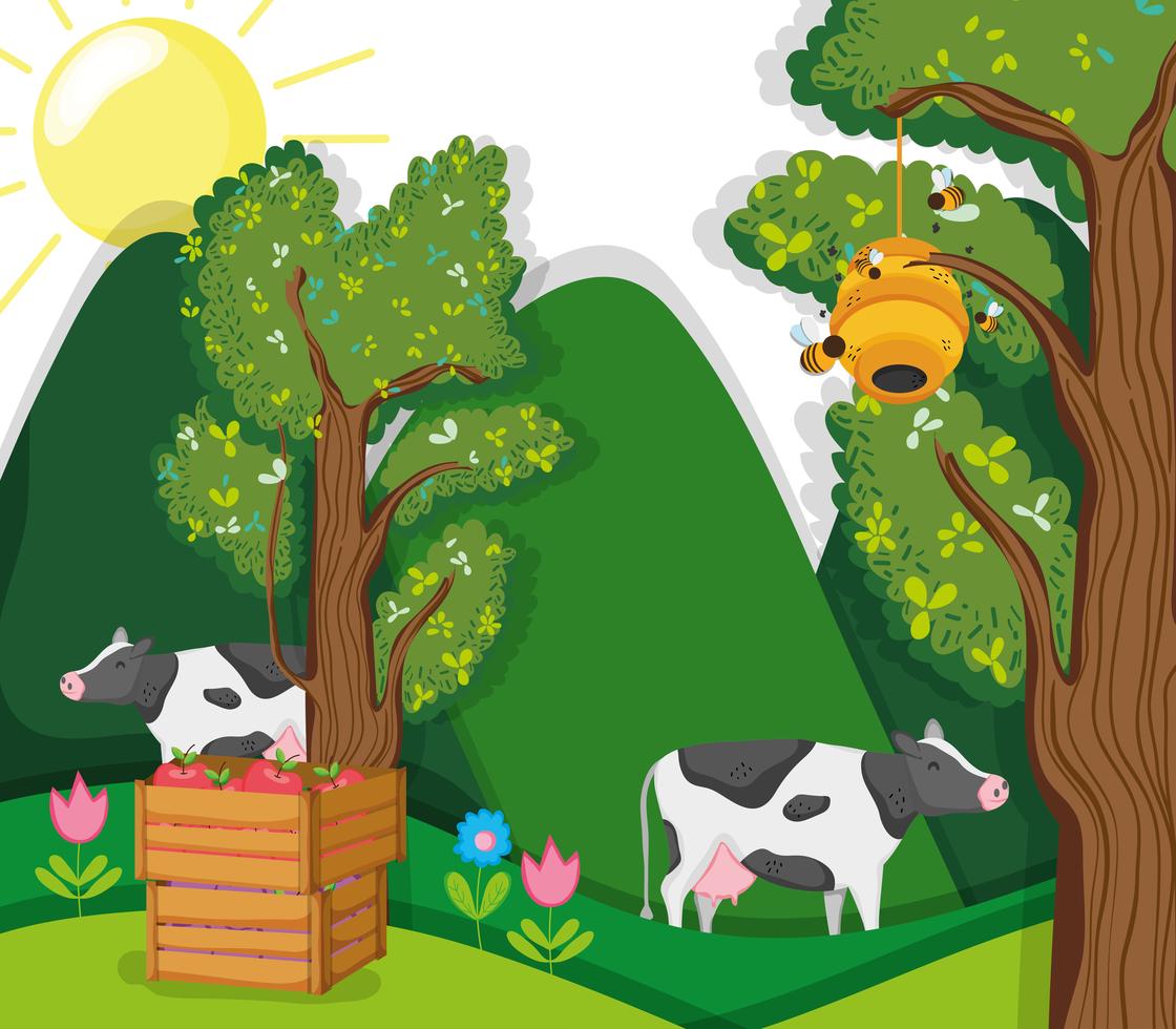 Beautiful Farm Cartoons 637175 Vector Art At Vecteezy