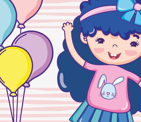 Kids party cartoons vector