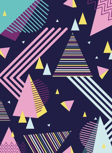Memphis template and background vector