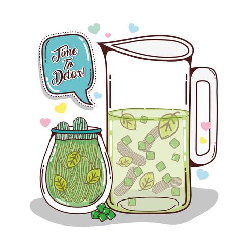 Detox juice cartoon vector