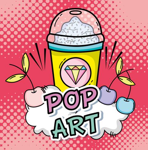 Concepto de dibujos animados de arte pop vector