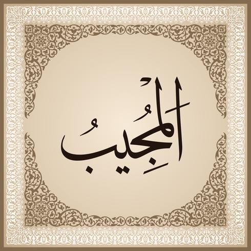 99 names of Allah with Meaning and Explanation vector