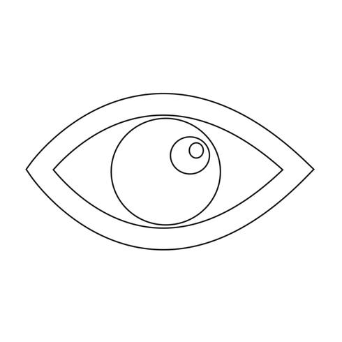 Icono de ojo símbolo de signo vector