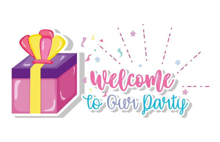 Welcome to our party vector